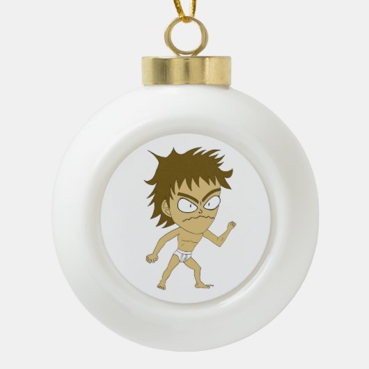 chibi keramische bal ornament (Voorkant)