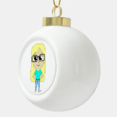 chibi keramische bal ornament (Rechts)