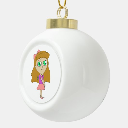 chibi keramische bal ornament (Rechts)