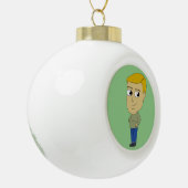 chibi keramische bal ornament (Links)