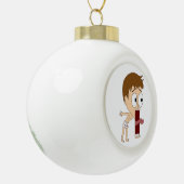 chibi keramische bal ornament (Links)