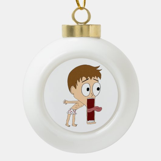 chibi keramische bal ornament (Voorkant)
