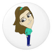 chibi keramische knop (Voorkant)