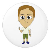 chibi keramische knop (Voorkant)