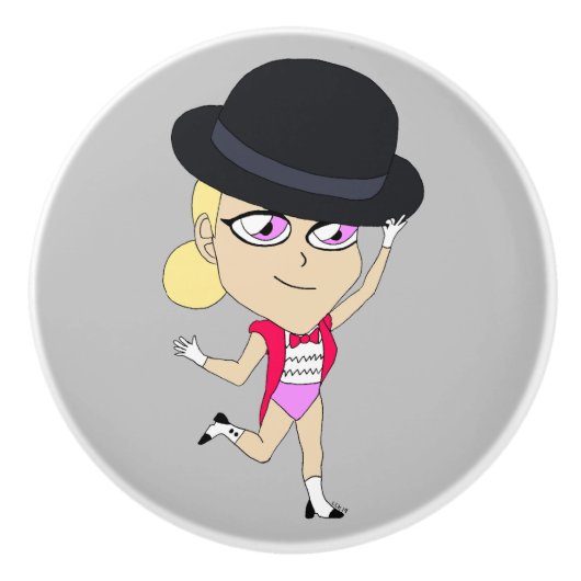 chibi keramische knop (Voorkant)