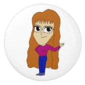 chibi keramische knop (Voorkant)