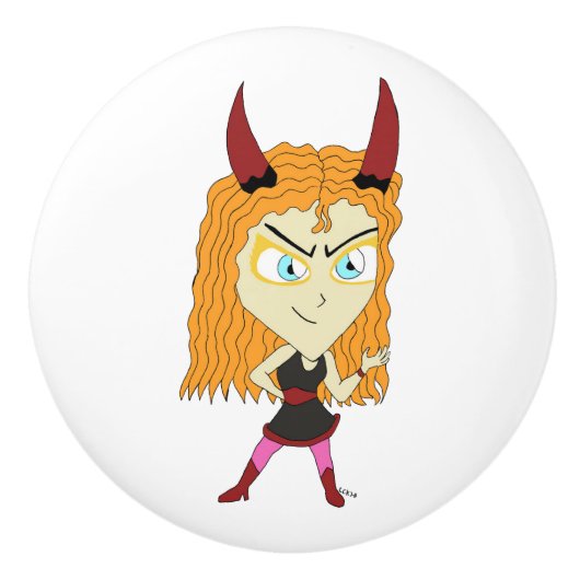 chibi keramische knop (Voorkant)