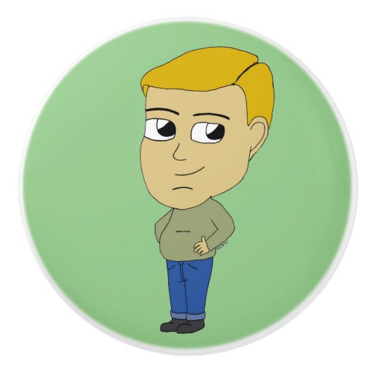 chibi keramische knop (Voorkant)