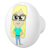 chibi keramische knop (Rechts)