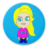 chibi keramische knop (Voorkant)