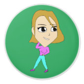 chibi keramische knop (Voorkant)