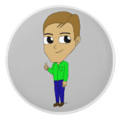 chibi keramische knop (Voorkant)