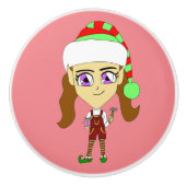 chibi keramische knop (Voorkant)