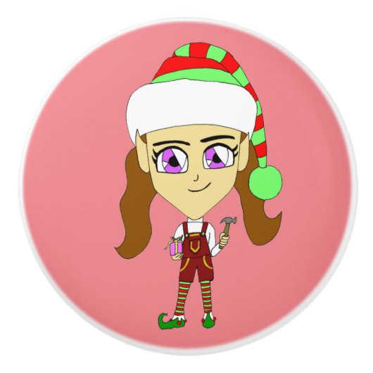 chibi keramische knop (Voorkant)