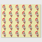 Chibi Kerstman Cadeaupapier (Vlak)