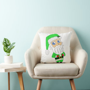 Chibi Kerstman groene pak Kussen
