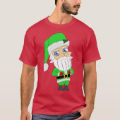 Chibi Kerstman groene pak T-shirt (Voorkant)