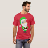 Chibi Kerstman groene pak T-shirt (Voorkant volledig)