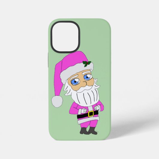 Chibi Kerstman roze pak iPhone Hoesje (Achterkant)