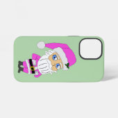 Chibi Kerstman roze pak iPhone Hoesje (Achterkant horizontaal)