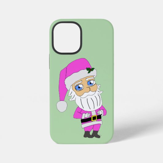 Chibi Kerstman roze pak iPhone Hoesje (Achterkant)