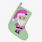 Chibi Kerstman roze pak Kleine Kerstsok (Voorkant (Hangend))