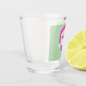 Chibi Kerstman roze pak Shot Glas (Links)