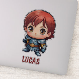 Chibi Knight Persoonlijke Kinderen Snij Vinyl Sticker