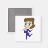 chibi konijnenstaart  magneet (Voorkant / Achterkant)