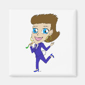 chibi konijnenstaart  magneet (Voorkant)