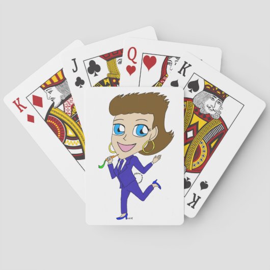 chibi konijnenstaart pokerkaarten (Achterkant)