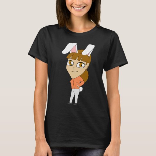 chibi konijngemechaniseerde  t-shirt (Voorkant)