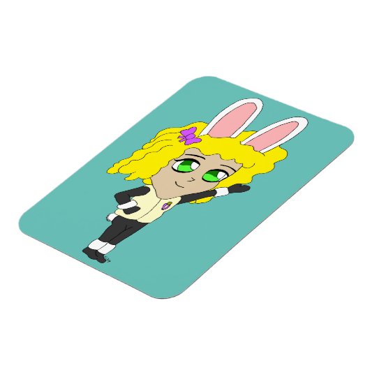 chibi konijnmeisje magneet (Linkerzijde)