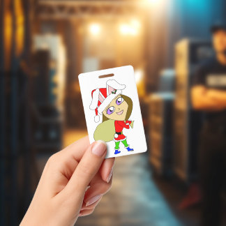 chibi konijntje meisje badge