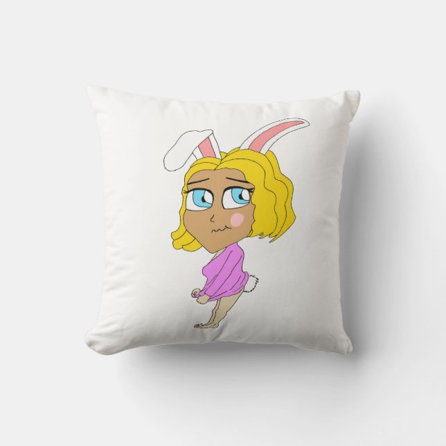 chibi konijntje meisje kussen (Voorkant)
