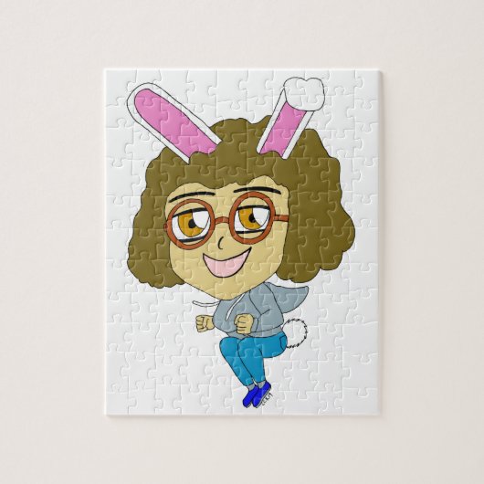 chibi konijntje meisje legpuzzel (Verticaal)