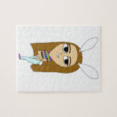 chibi konijntje meisje legpuzzel (Horizontaal)