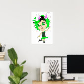 chibi konijntje meisje poster (Thuiskantoor)