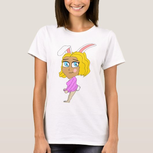 chibi konijntje meisje   t-shirt (Voorkant)