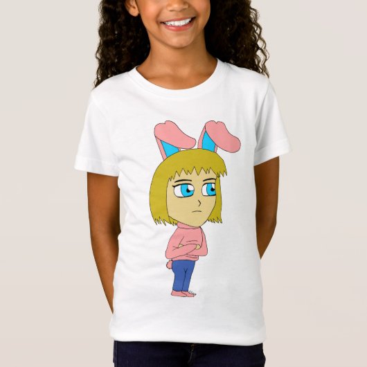 chibi konijntje meisje t-shirt (Voorkant)