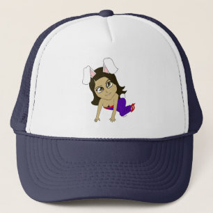 chibi konijntje meisje trucker pet