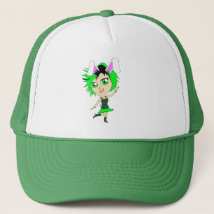 chibi konijntje meisje trucker pet
