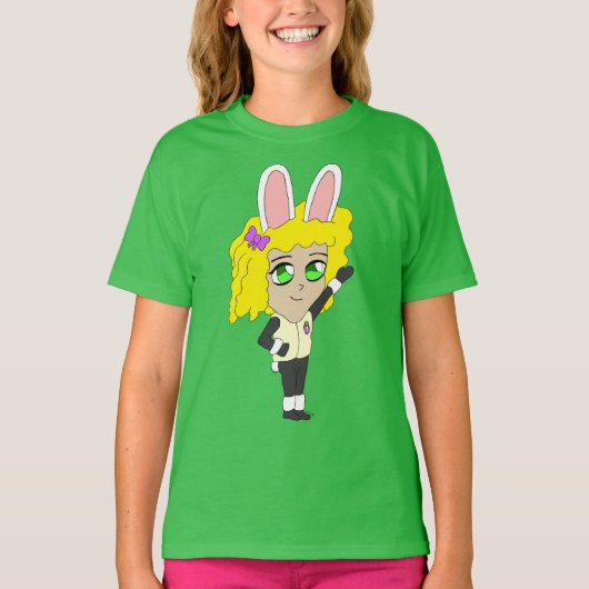 chibi konijntjesmeisje t-shirt (Voorkant)