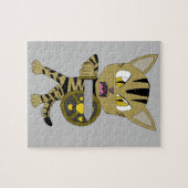 Chibi krijger kat legpuzzel (Horizontaal)