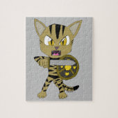 Chibi krijger kat legpuzzel (Verticaal)
