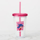 Chibi Ladybug in Parijs Acryl Drinkbeker (Voorkant)