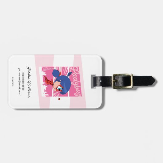 Chibi Ladybug in Parijs Bagagelabel (Voorkant horizontaal)