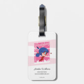 Chibi Ladybug in Parijs Bagagelabel (Achterkant verticaal)