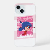 Chibi Ladybug in Parijs iPhone 15 Case (Achterkant)