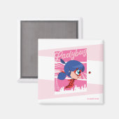 Chibi Ladybug in Parijs Magneet (Voorkant / Achterkant)